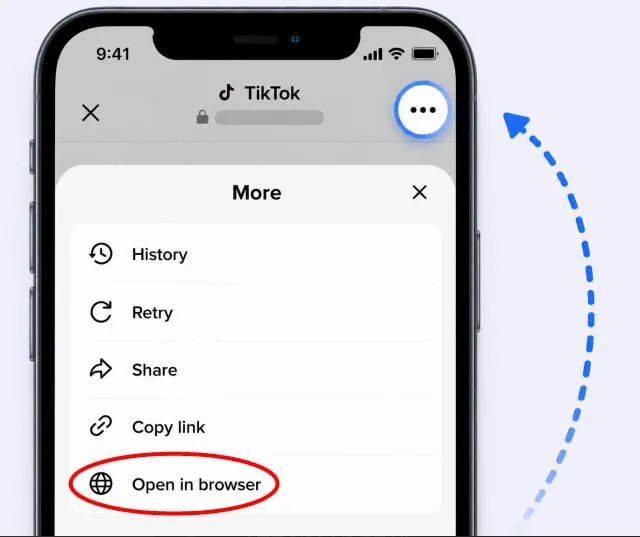 Guide to open in Safari